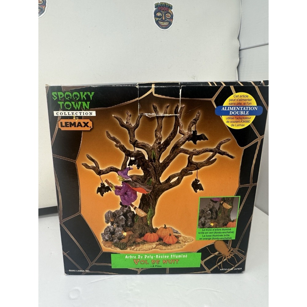 🎃Lemax Spooky Town NIGHTFLIGHT Halloween Witch Bats-Works Great-Ships Fast🎃